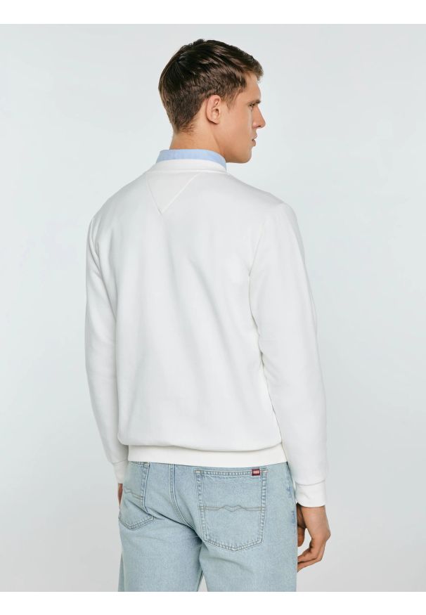 Big-Star - Bluza męska z logo BIG STAR biała Setor 100. Kolor: biały. Materiał: jeans, bawełna. Wzór: nadruk, ze splotem. Styl: klasyczny