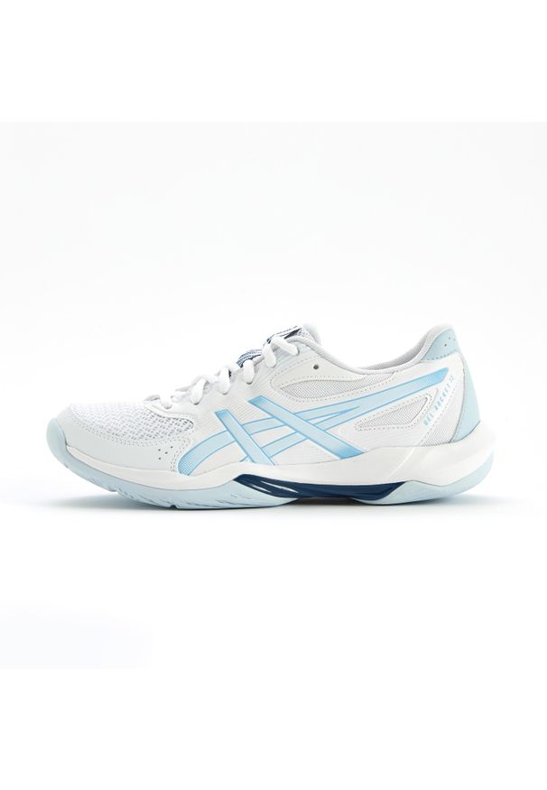 Asics - Chaussures pour Sport d'intérieur Femme, Gel Rocket 12 bleu blanc. Materiał: mesh