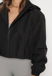 Born2be - Czarna Kurtka Wiatrówka o Kroju Oversize Natilessa. Okazja: na spacer, na co dzień. Kolor: czarny. Materiał: jeans. Długość rękawa: długi rękaw. Długość: długie. Sezon: wiosna. Styl: casual #7