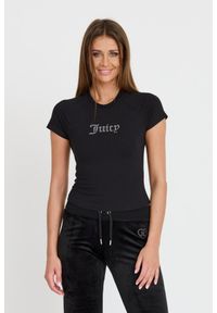 Juicy Couture - JUICY COUTURE Czarny t-shirt Retroshrunken Tee. Kolor: czarny #1