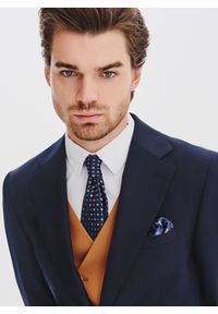 Pako Lorente - PAKO LORENTE - Marynarka garniturowa w subtelną kratę. Okazja: na studniówkę, na spotkanie biznesowe. Materiał: poliester, wełna. Styl: biznesowy #9