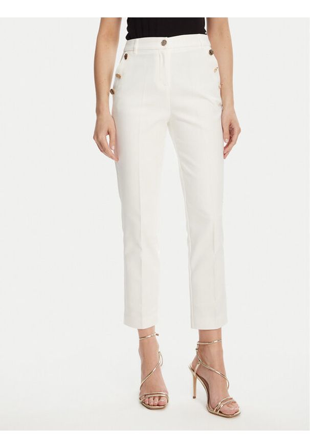 Morgan Chinosy 251-PKY.F Biały Slim Fit. Kolor: biały. Materiał: bawełna, syntetyk