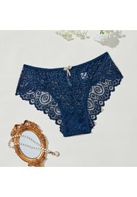 Intica - Figi z koronki na romantyczne okazje Roni. Kolor: niebieski. Materiał: koronka. Wzór: koronka #1