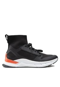 Calvin Klein Sneakersy High Top Lace Up Knit HM0HM00760 Czarny. Kolor: czarny. Materiał: materiał