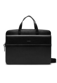 Calvin Klein Torba na laptopa Vertical Lines K50K512257 Czarny. Kolor: czarny. Materiał: skóra