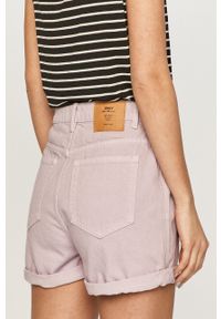 only - Only Szorty jeansowe damskie kolor fioletowy medium waist. Okazja: na co dzień. Kolor: fioletowy. Materiał: jeans. Styl: casual #3