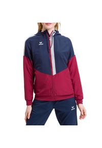 ERIMA - Damska kurtka z kapturem Erima Tracktop Squad. Typ kołnierza: kaptur. Kolor: czerwony, niebieski, wielokolorowy