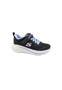 skechers - Kapcie SKECHERS WAVE 92 Czarny. Okazja: na co dzień. Kolor: czarny. Materiał: tkanina