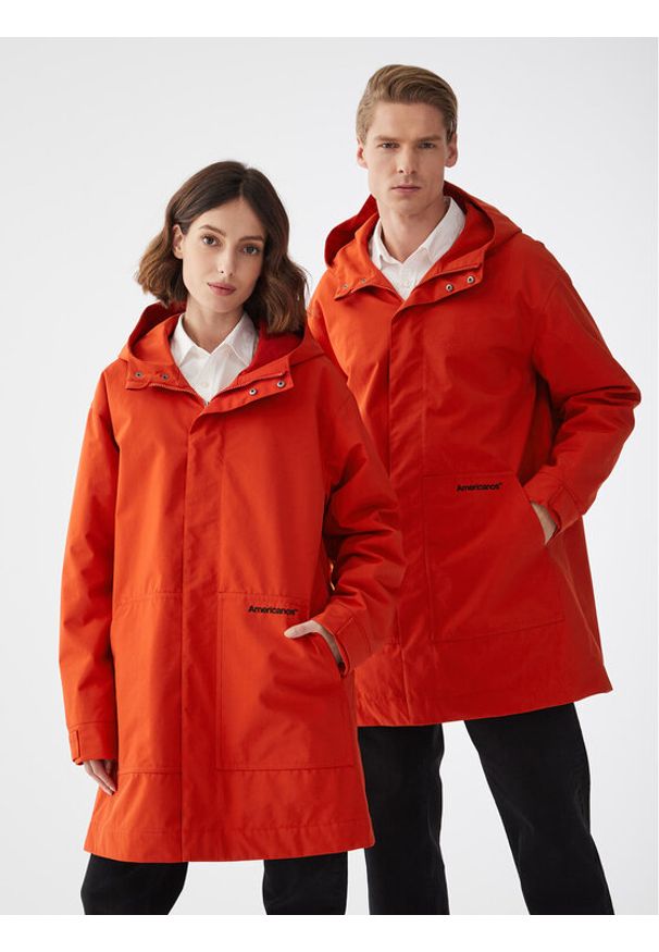 Americanos Parka Unisex Winnipeg Pomarańczowy Regular Fit. Kolor: pomarańczowy. Materiał: syntetyk