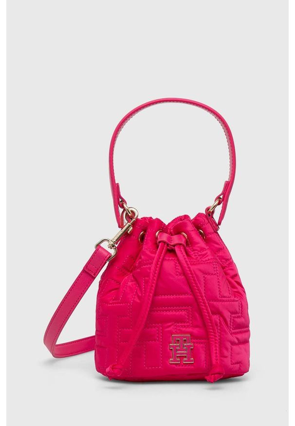 TOMMY HILFIGER - Tommy Hilfiger torebka kolor różowy. Kolor: różowy. Rodzaj torebki: na ramię