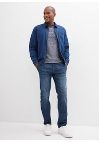 bonprix - T-shirt (2 szt.) z czystej bawełny. Kolor: niebieski. Materiał: bawełna. Długość: długie. Wzór: nadruk #2