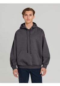 Sinsay - Bluza hoodie comfort fit - szary. Kolor: szary