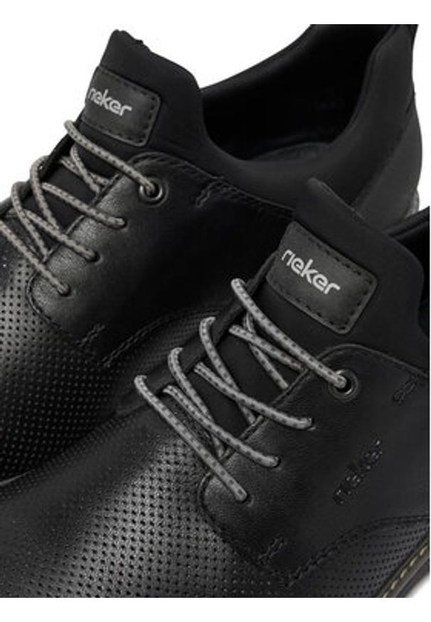 Rieker Półbuty 14450-00 Czarny. Kolor: czarny. Materiał: skóra