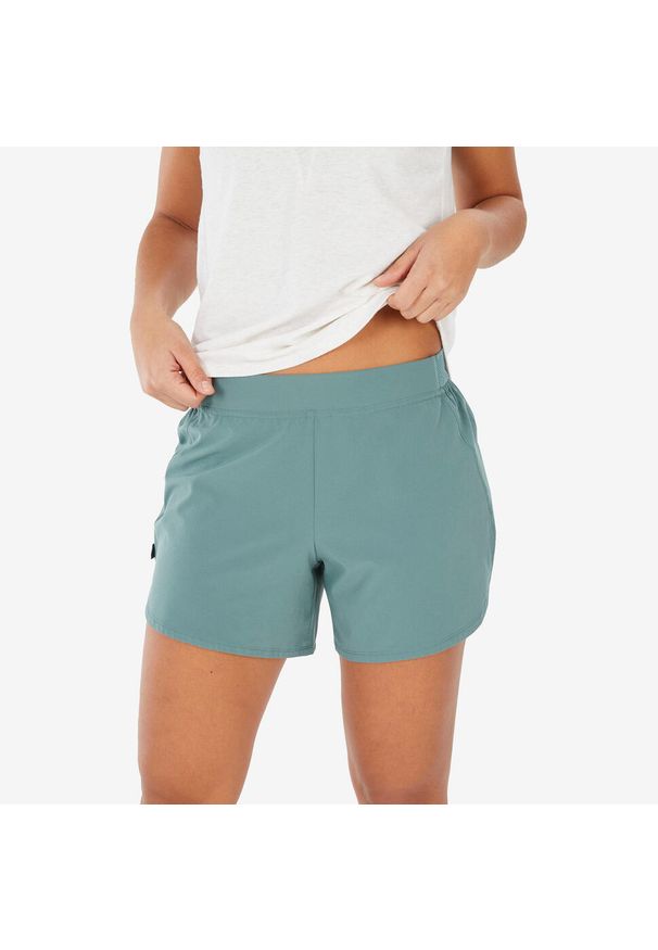quechua - Spodenki pod sukienkę Quechua NH100. Kolor: zielony. Materiał: poliester, materiał, elastan. Sport: turystyka piesza