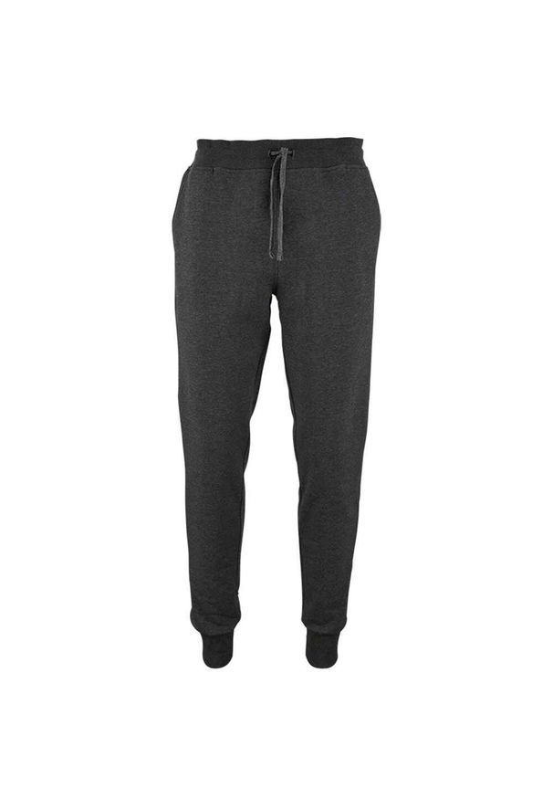 SOL'S - Męskie Spodnie Do Biegania Jake Polycotton Slim. Kolor: szary, wielokolorowy, brązowy. Materiał: dresówka