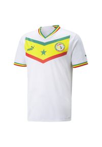 Puma - Koszulka domowa Mistrzostw Świata 2022 Sénégal. Kolor: zielony, biały, wielokolorowy, żółty