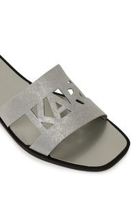 Karl Lagerfeld - KARL LAGERFELD Klapki Skoot II KL80402 Srebrny. Kolor: srebrny. Materiał: skóra