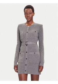 Liu Jo Sukienka dzianinowa MF5371 MS99E Szary Slim Fit. Kolor: szary. Materiał: syntetyk