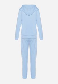 Born2be - Jasnoniebieski Klasyczny Komplet Dresowy z Bluzą z Kapturem i Prostymi Spodniami Neiba. Kolor: niebieski. Materiał: dresówka #5