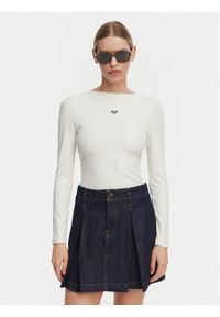 Roxy Longsleeve ERJKT04364 Biały Slim Fit. Kolor: biały. Długość rękawa: długi rękaw #1
