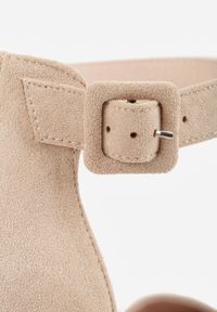 Born2be - Beżowe Eleganckie Czółenka na Słupku z Wkładką ze Skóry Naturalnej Belorine. Kolor: beżowy. Materiał: skóra. Obcas: na słupku. Styl: elegancki #7