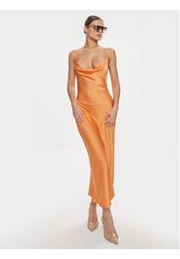 Guess Sukienka koktajlowa W3GK85 WD8G2 Pomarańczowy Slim Fit. Kolor: pomarańczowy. Materiał: syntetyk. Styl: wizytowy #2