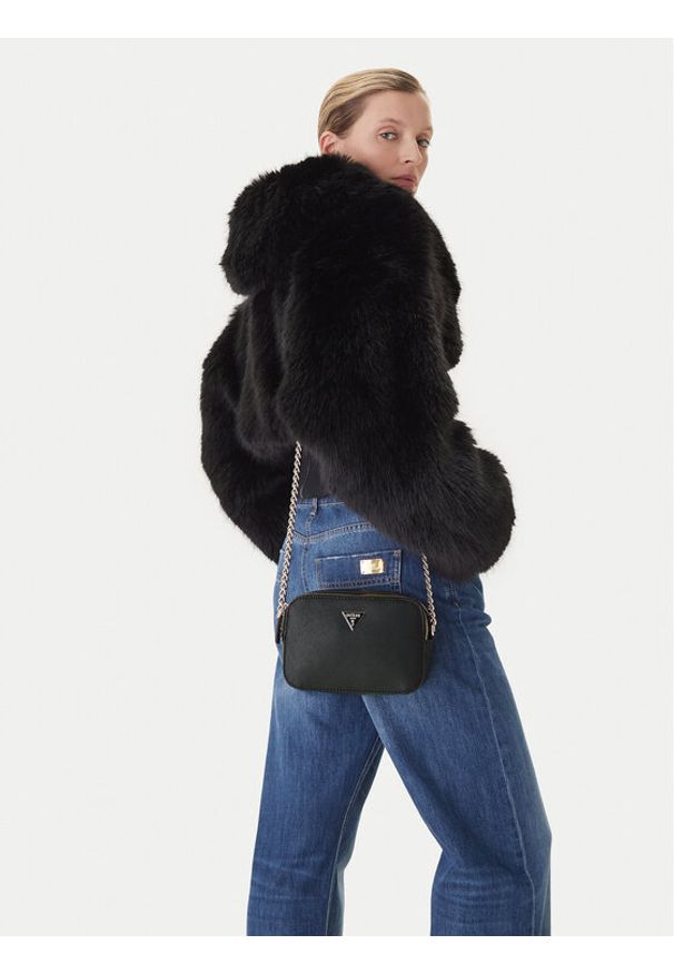 Guess Torebka Noelle II HWZG96 72140 Czarny. Kolor: czarny. Materiał: skórzane