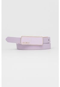 Guess pasek damski kolor fioletowy. Kolor: fioletowy. Materiał: guma #1