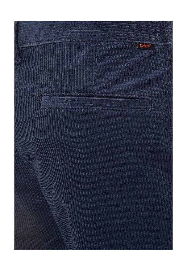 Lee - LEE REGULAR CHINO MĘSKIE SPODNIE SZTRUKSOWE SZTRUKS MOOD INDIGO L71FQE50 112321615. Materiał: sztruks