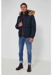 TOMMY HILFIGER - Tommy Hilfiger Kurtka puchowa męska kolor granatowy zimowa. Kolor: niebieski. Materiał: puch. Sezon: zima #6