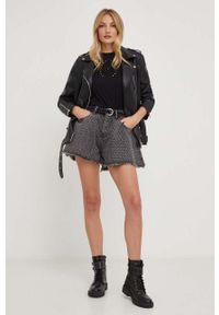 Answear Lab t-shirt bawełniany kolor czarny. Kolor: czarny. Materiał: bawełna. Wzór: gładki. Styl: wakacyjny #5