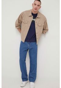 Levi's® - Levi's kurtka męska kolor beżowy przejściowa. Okazja: na spotkanie biznesowe, na co dzień. Kolor: beżowy. Materiał: tkanina. Wzór: gładki. Styl: biznesowy, casual #3