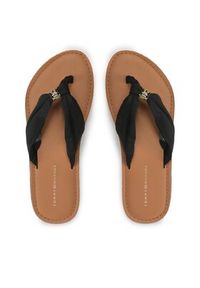 TOMMY HILFIGER - Tommy Hilfiger Japonki Th Elevated Beach Sandal FW0FW06985 Czarny. Kolor: czarny. Materiał: materiał #6