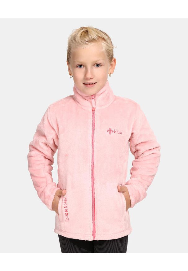 Kilpi - Bawełniana bluza dziewczęca KILPI HALI-JG. Kolor: różowy. Materiał: bawełna
