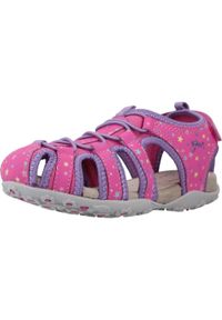 Geox - Sandały GEOX JR SANDAL ROXANNE A Rose. Kolor: różowy. Materiał: tkanina, skóra. Sezon: lato