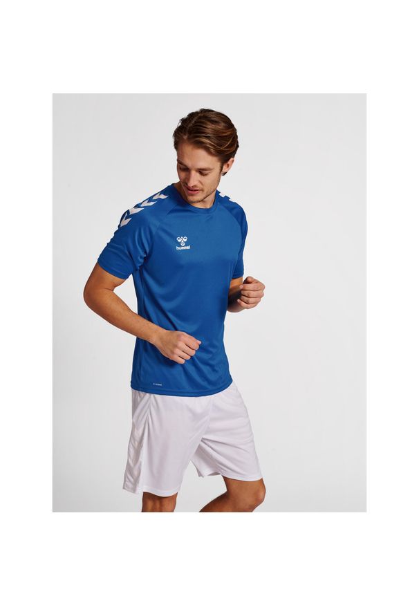 Koszulka sportowa męska Hummel Core XK Poly T-Shirt S/S. Kolor: niebieski