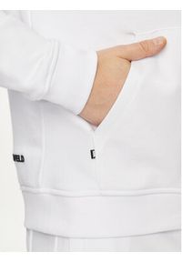 Karl Lagerfeld - KARL LAGERFELD Bluza 705031 542900 Biały Regular Fit. Typ kołnierza: dekolt w karo. Kolor: biały. Materiał: bawełna