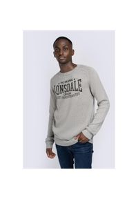 Bluza Lonsdale Talgarreg. Kolor: wielokolorowy, szary, czarny. Materiał: dzianina. Styl: retro #1