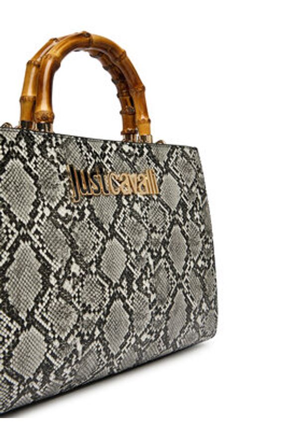 Just Cavalli Torebka 80RA4BD3 ZSD84 Szary. Kolor: szary. Materiał: skórzane