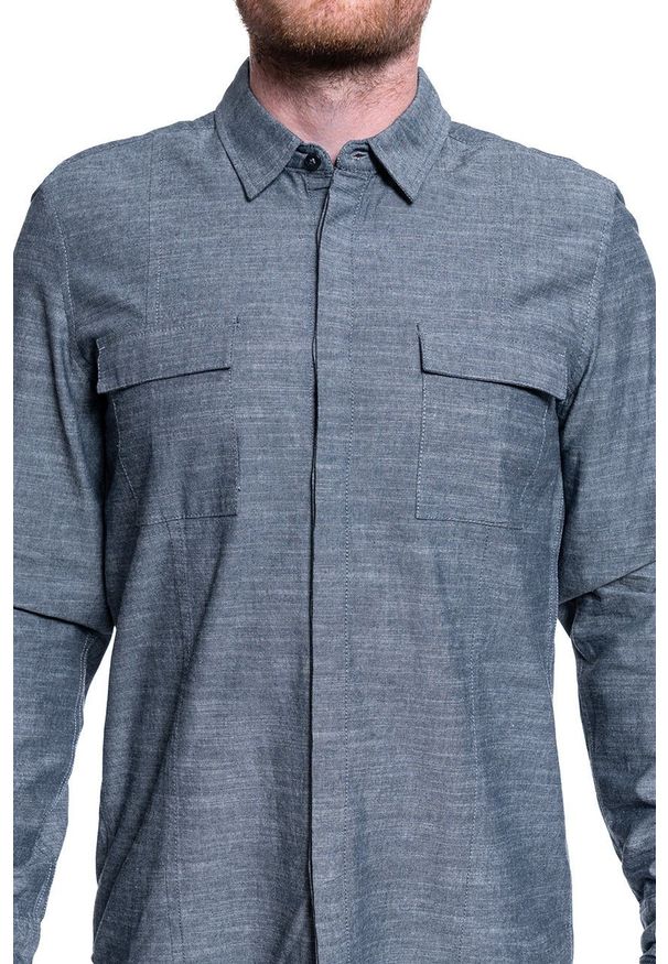 Mustang - MĘSKA KOSZULA MATERIAŁOWA MUSTANG CASPER CHAMBRAY 1009903 4136. Materiał: materiał