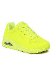 skechers - Skechers Sneakersy Night Shades 73667/NYEL Żółty. Kolor: żółty. Materiał: skóra