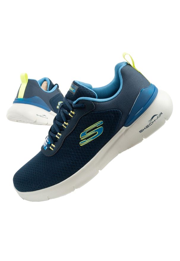 skechers - Buty sportowe sneakersy męskie Skechers Dynamight 2.0. Kolor: niebieski. Materiał: materiał. Sport: fitness