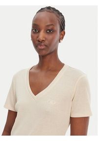 Liu Jo Sport T-Shirt TA6175 J3845 Écru Regular Fit. Materiał: wiskoza. Styl: sportowy #3