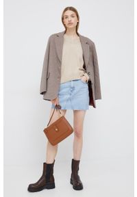 Lauren Ralph Lauren torebka skórzana kolor brązowy. Kolor: brązowy. Materiał: skórzane #5