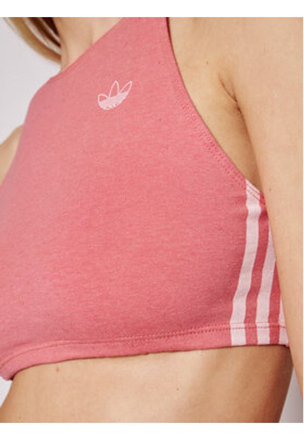Adidas - adidas Biustonosz sportowy Fakten Bra GN4383 Różowy. Kolor: różowy. Materiał: bawełna