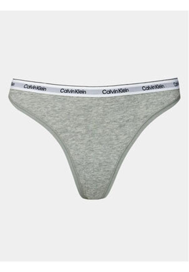 Calvin Klein Underwear Stringi 000QD5043E Szary. Kolor: szary. Materiał: bawełna
