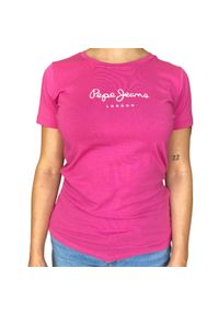 Koszulka damska Pepe Jeans New Virginia N. Kolor: różowy. Materiał: bawełna #1