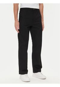 Hugo - HUGO Spodnie materiałowe Zarik253 50549720 Czarny Regular Fit. Kolor: czarny. Materiał: bawełna