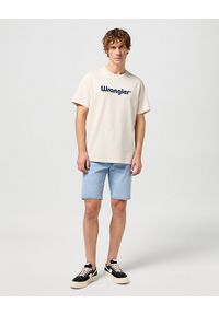 Wrangler - WRANGLER MESKIE SZORTY TEXAS SHORTS WHISPER BLUE 112350870 W11C017967. Okazja: na co dzień. Materiał: materiał, denim, bawełna, elastan, len, jeans. Długość: krótkie. Sezon: lato. Styl: casual, klasyczny, elegancki, wakacyjny #5