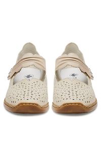 Rieker Półbuty 41399-60 Beżowy. Kolor: beżowy. Materiał: skóra #7